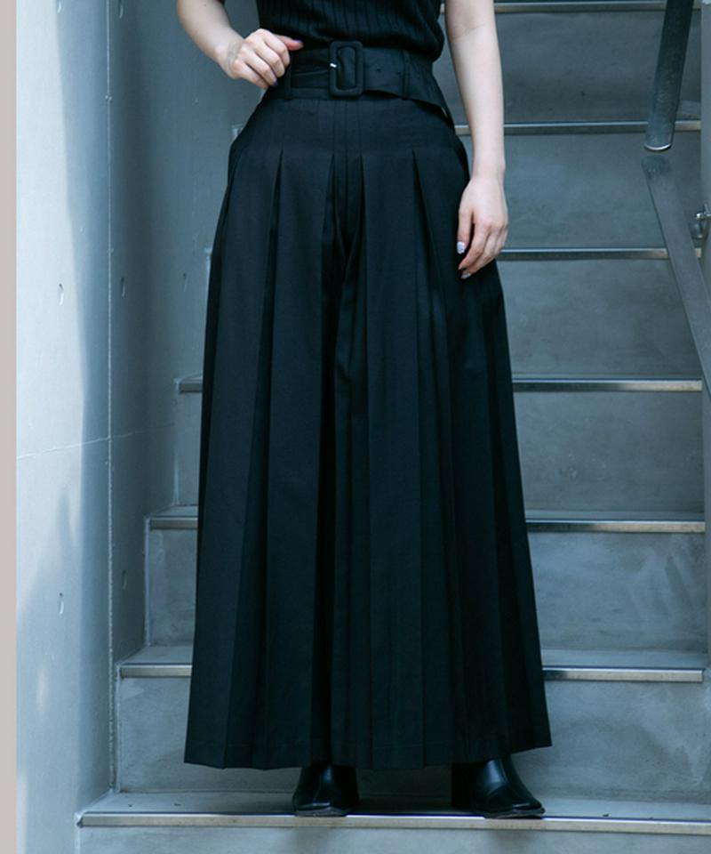 ボックスプリーツワイドパンツ