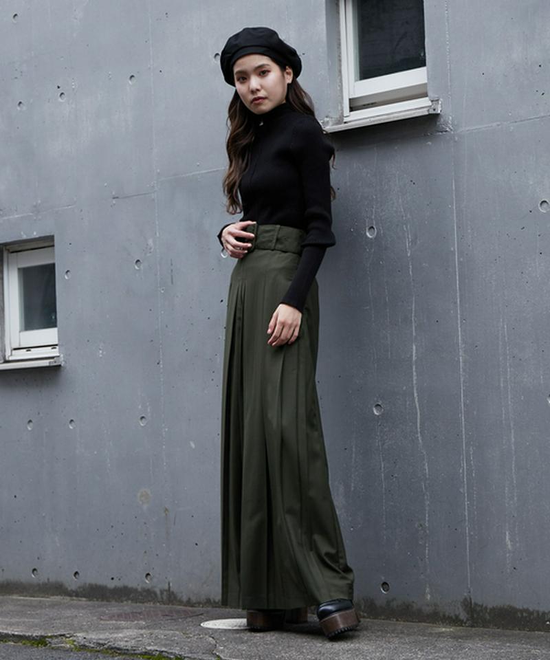 ボックスプリーツワイドパンツ