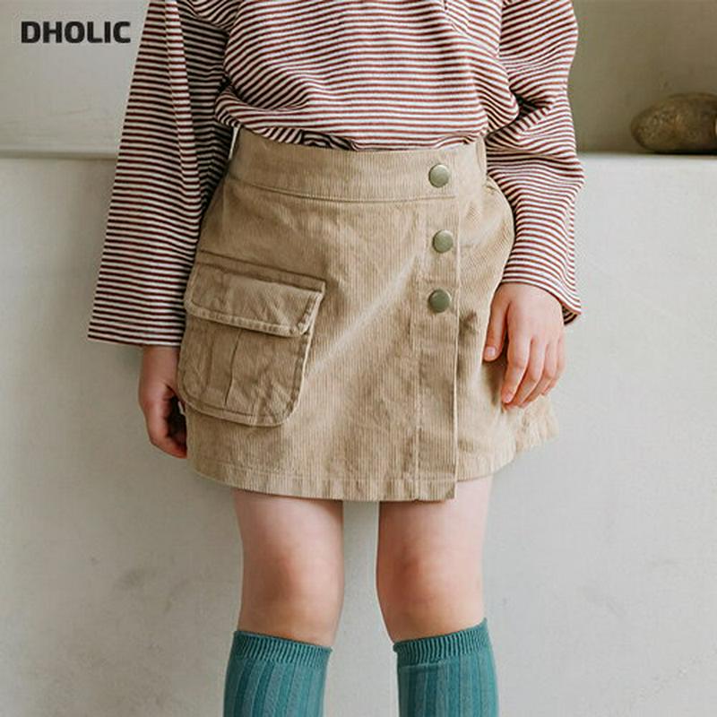 【新作10%OFF】フラップポケットコーデュロイキュロットパンツ・u05009 キッズ【3~8才】【pt】【ボトムズ パンツ ズ