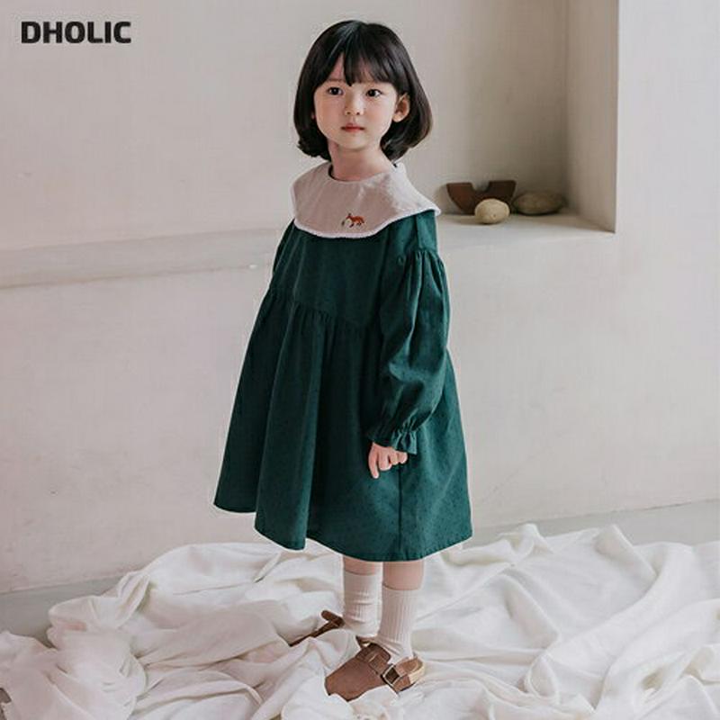 【新作10%OFF】Foxポイントカラーワンピース・u05013 キッズ【3~8才】【ops】【ワンピース ロングワンピース 長