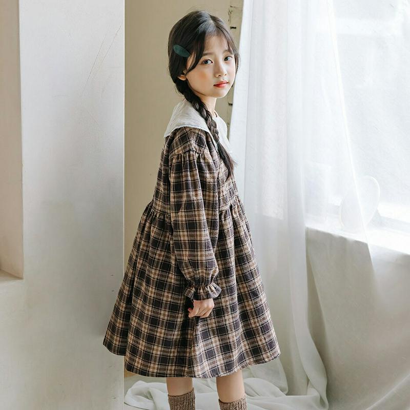 【新作10%OFF】Foxポイントカラーワンピース・u05013 キッズ【3~8才】【ops】【ワンピース ロングワンピース 長