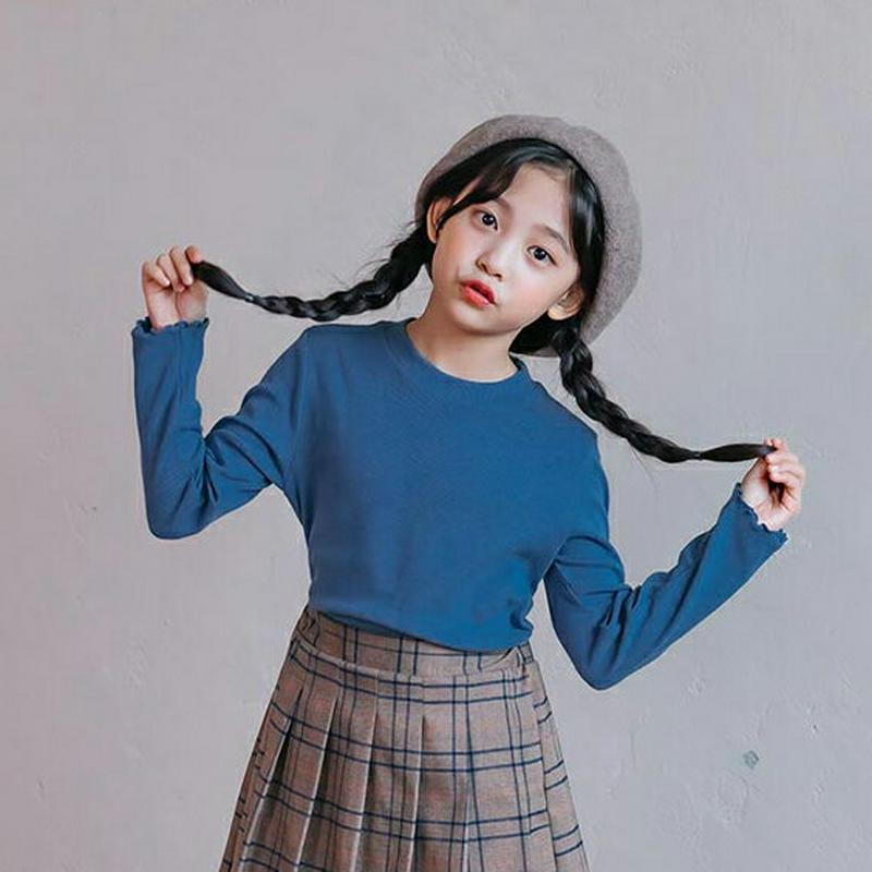【新作10%OFF】モダール混メロウヘムTシャツ・u04996 キッズ【3~8才】【tops】【トップス Tシャツ ロングスリー