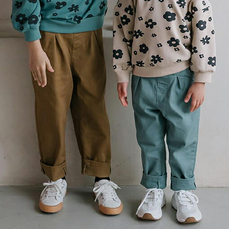 【新作10%OFF】ウエストタックパンツ・u05012 キッズ【3~8才】【pt】【ボトムズ パンツ ズボン ロングパンツ 長ズ