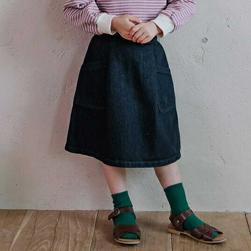 【新作10%OFF】デニムフレアスカート・u05005 キッズ【3~8才】【sk】【スカート ロング丈 ロングスカート ボトムス