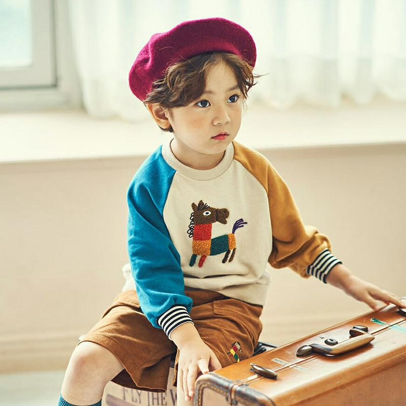 【新作10%OFF】Donkeyコントラストスウェット・u04951 キッズ【3~8才】【tops】【トップス スウェット コン