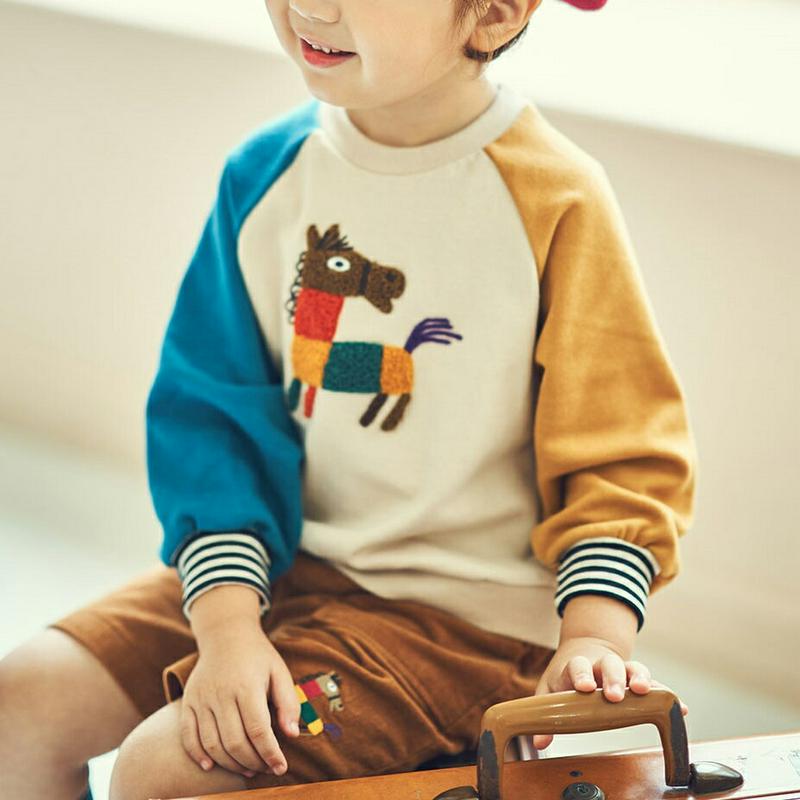 【新作10%OFF】Donkeyコントラストスウェット・u04951 キッズ【3~8才】【tops】【トップス スウェット コン