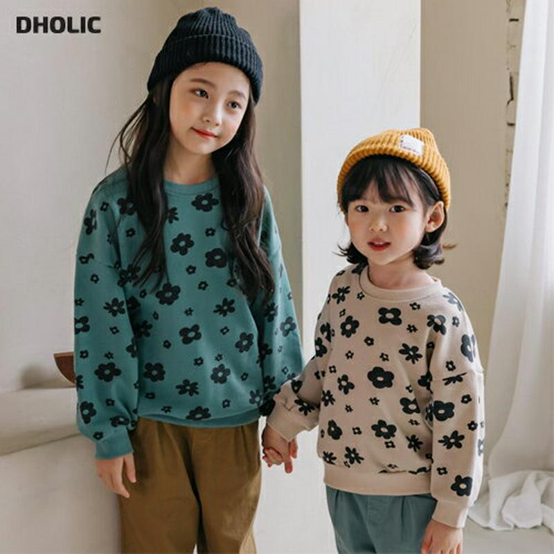 【新作10%OFF】フラワーパターンスウェット・u05001 キッズ【3~8才】【tops】【トップス スウェット 花柄 フラワ