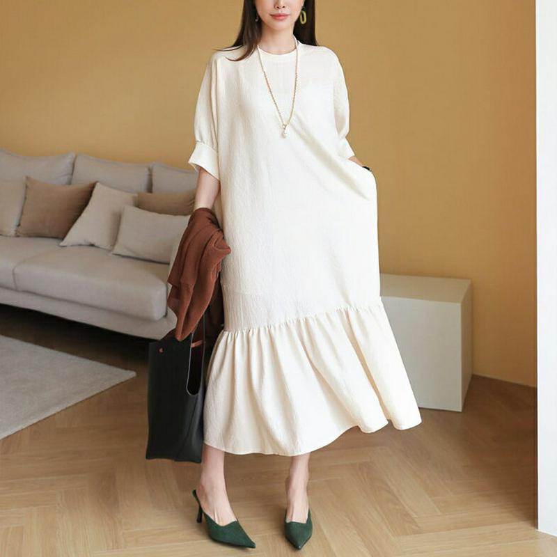 【新作10%OFF】フレアヘムワンピース・全2色・b63658 レディース【ops】【韓国 ファッション ワンピース ロング ロ