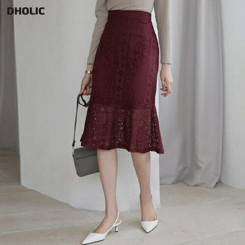 【新作10%OFF】マーメイドレーススカート・全3色・b60643 レディース【sk】【韓国 ファッション ボトムス スカート 