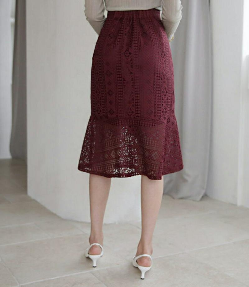 【新作10%OFF】マーメイドレーススカート・全3色・b60643 レディース【sk】【韓国 ファッション ボトムス スカート 
