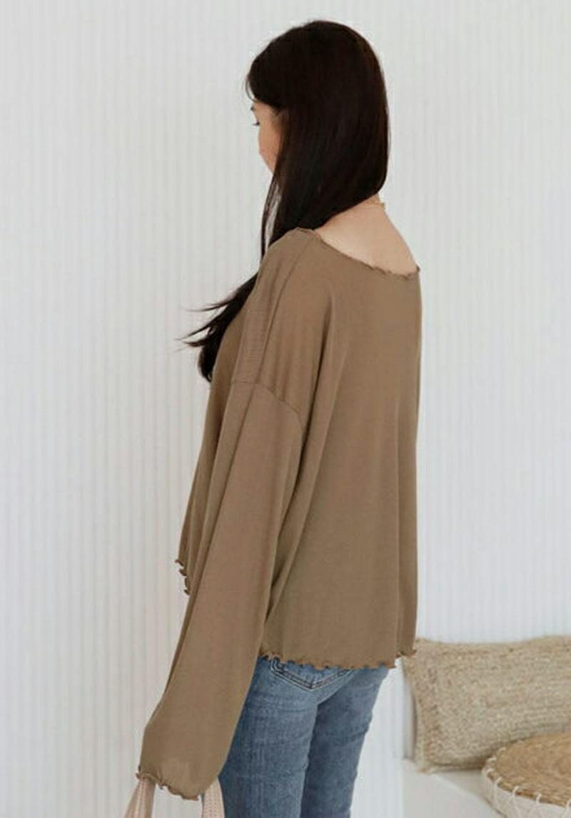 【新作10%OFF】ウェーブヘムTシャツ・全5色・t60617 レディース【tops】【韓国 ファッション トップス Tシャツ 