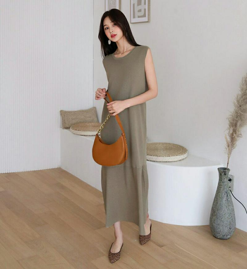 【新作10%OFF】スリットニットワンピース・全4色・b60631 レディース【ops】【韓国 ファッション ワンピース ロング