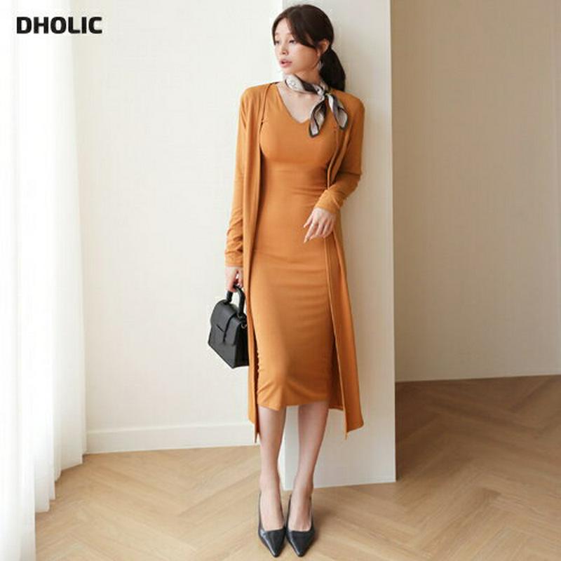 【新作10%OFF】ワンピ&カーディガンSET・全3色・t63656 レディース【ops】【韓国 ファッション セット商品 se