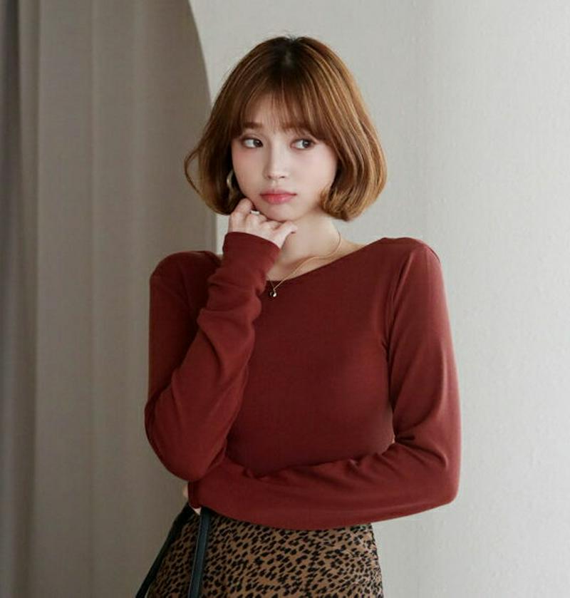 【新作10%OFF】2WAYスリムTシャツ・全5色・t60616 レディース【tops】【韓国 ファッション トップス Tシャツ