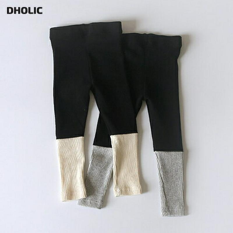 【新作10%OFF】配色リブレギンス・u04937 キッズ【3~8才】【pt】【レギンス リブ パンツ ズボン ボトムス 配色 