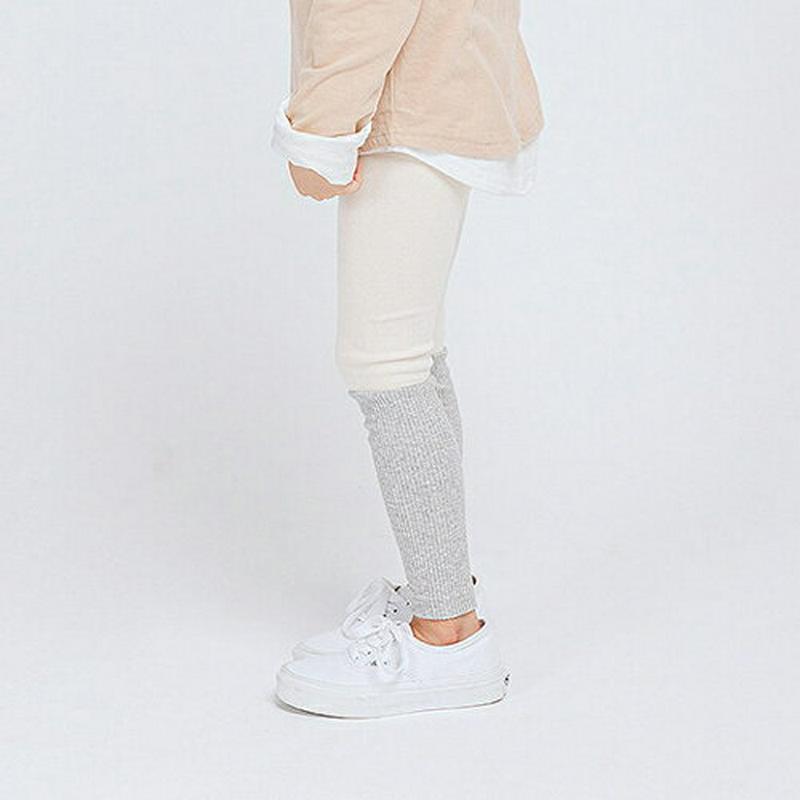 【新作10%OFF】配色リブレギンス・u04937 キッズ【3~8才】【pt】【レギンス リブ パンツ ズボン ボトムス 配色 