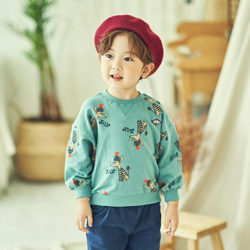 【新作10%OFF】ドッグプリントスウェット・u04964 キッズ【3~8才】【tops】【トップス スウェット プリント いぬ