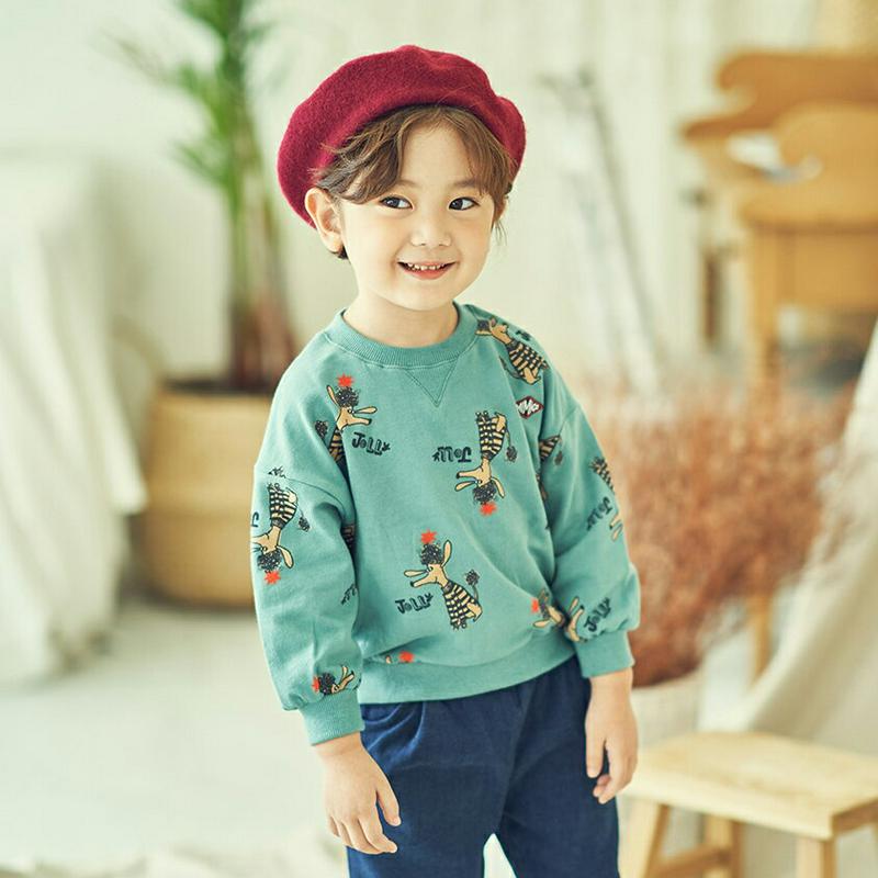 【新作10%OFF】ドッグプリントスウェット・u04964 キッズ【3~8才】【tops】【トップス スウェット プリント いぬ