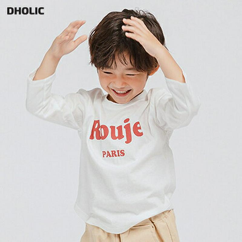 【新作10%OFF】PARISレタリングTシャツ・u04936 キッズ【3~8才】【tops】【トップス Tシャツ ロゴ ロゴT