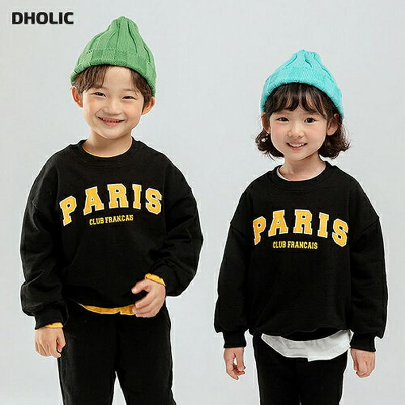 【新作10%OFF】PARISロゴスウェット・u04923 キッズ【3~8才】【tops】【トップス トレーナー スウェット ロ