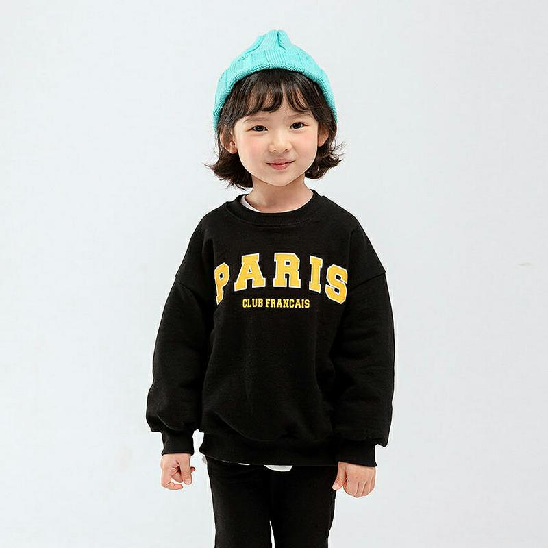 【新作10%OFF】PARISロゴスウェット・u04923 キッズ【3~8才】【tops】【トップス トレーナー スウェット ロ
