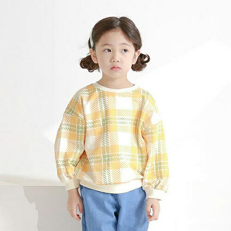 【新作10%OFF】チェック柄スウェット・u04970 キッズ【3~8才】【tops】【トップス スウェット トレーナー チェッ