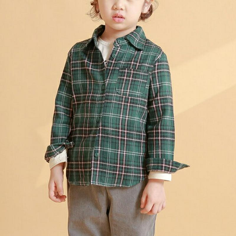 【新作10%OFF】ワンポケットチェックシャツ・u04975 キッズ【3~8才】【tops】【トップス シャツ チェックシャツ 