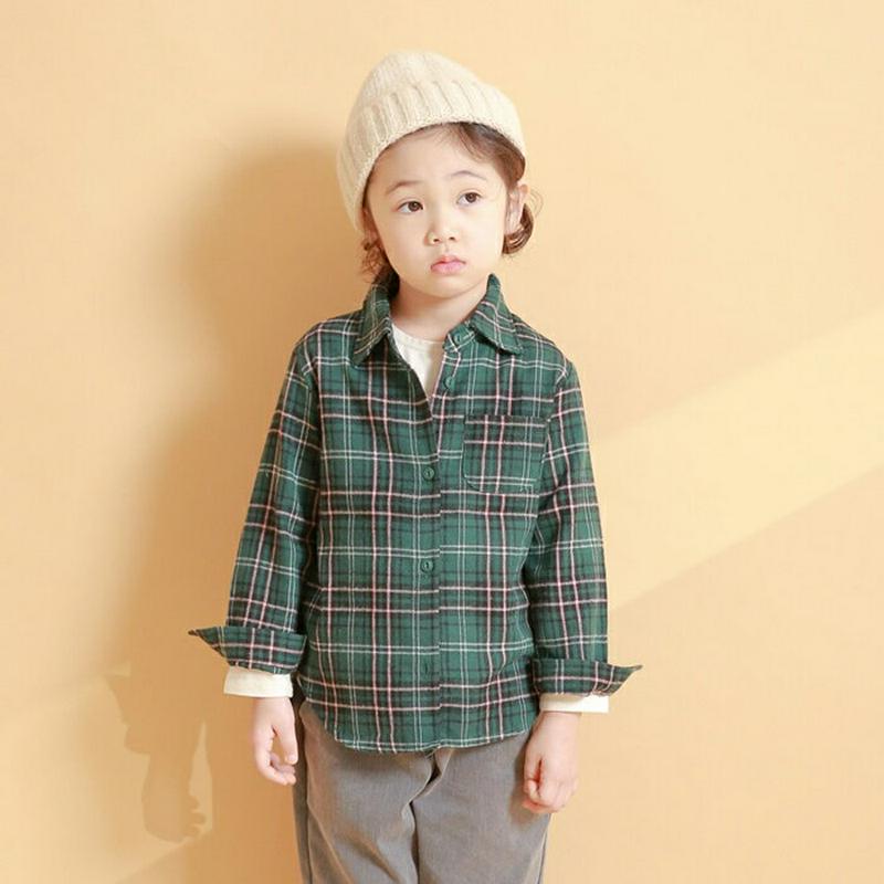 【新作10%OFF】ワンポケットチェックシャツ・u04975 キッズ【3~8才】【tops】【トップス シャツ チェックシャツ 