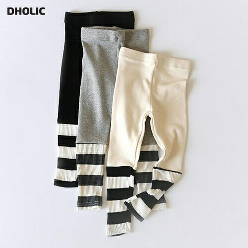【新作10%OFF】ボーダー配色レギンス・u04921 キッズ【3~8才】【pt】【レギンス パンツ ズボン ボトムス 配色 ボ