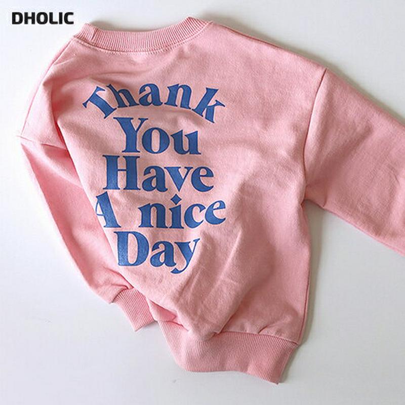 【新作10%OFF】THANK YOUバックプリントスウェット・u04931 キッズ【3~8才】【tops】【トップス スウェッ