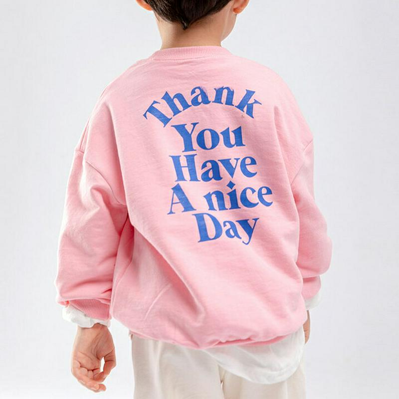 【新作10%OFF】THANK YOUバックプリントスウェット・u04931 キッズ【3~8才】【tops】【トップス スウェッ