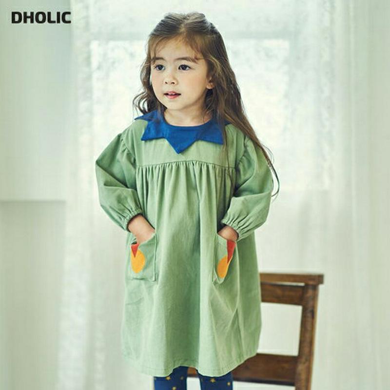 【新作10%OFF】ピエロカラーワンピース・u04944 キッズ【3~8才】【ops】【ワンピース ロング丈 ミディ丈 長袖 ピ