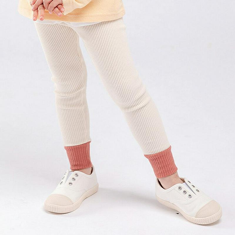 【新作10%OFF】コントラストヘムリブレギンス・u04932 キッズ【3~8才】【pt】【レギンス パンツ ズボン ボトムス 