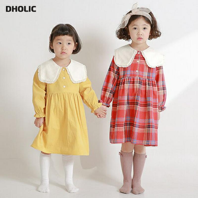 【新作10%OFF】レースヘムワイドカラーワンピース・u04973 キッズ【3~8才】【ops】【ワンピース ミディ丈 ミディワ