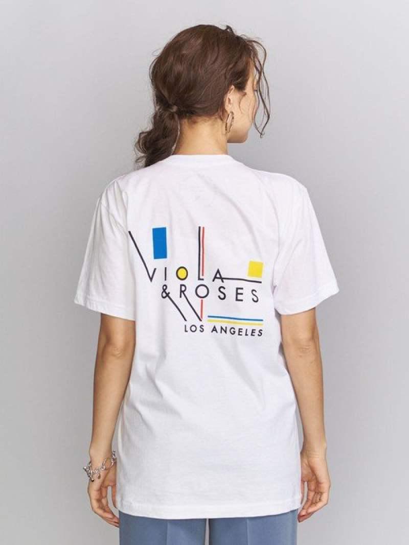 <Viola&Roses>グラフィックプリントTシャツ о