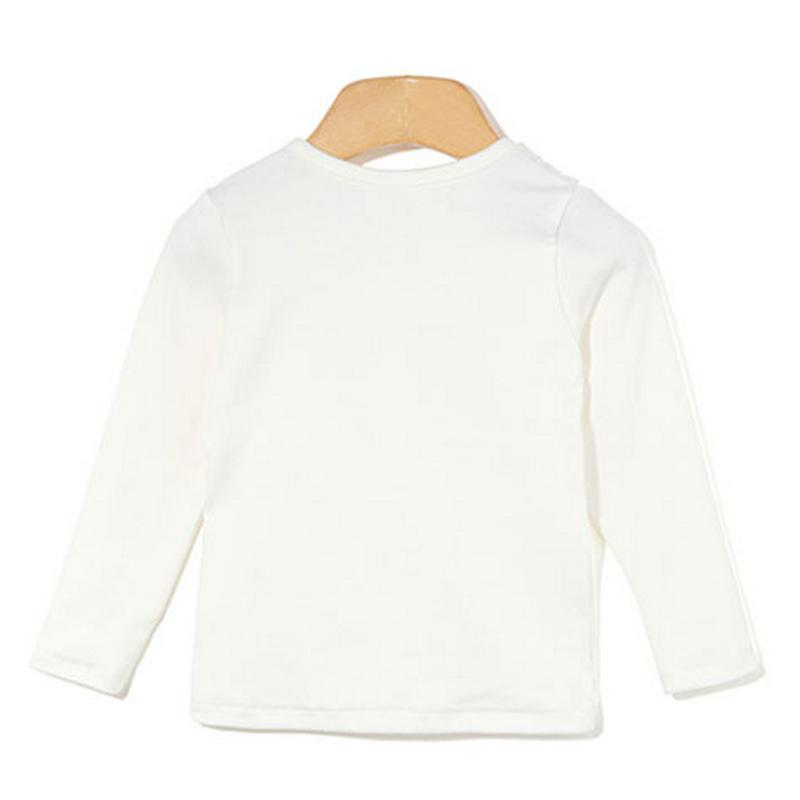 フリルネックTシャツ・p005043 キッズ【3~8才】【tops】【トップス Tシャツ ロングスリーブ 長袖 ラウンドネック フリル フリルネック シンプル 単色 ガーリー 女の子 韓国 韓国子供服 子供 こども 子供服 こども服】【KIDS】
