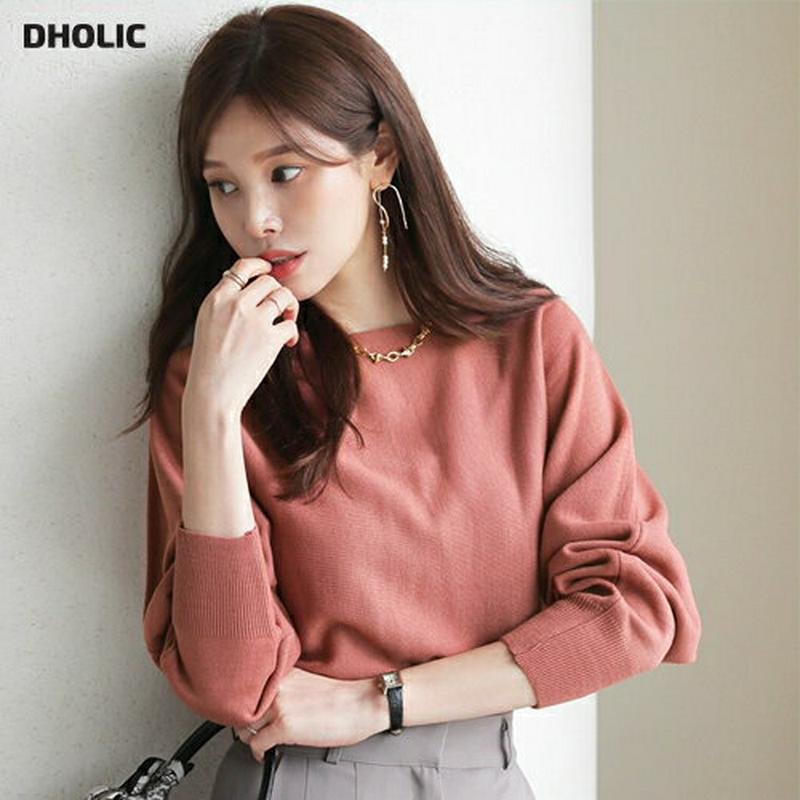 【新作10%OFF】ドルマンボートネックニット・全4色・t63738 レディース【tops】【韓国 ファッション トップス ニッ