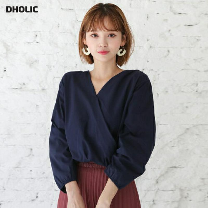 【新作10%OFF】ゴムヘムカシュクールブラウス・全3色・t60593 レディース【bl】【韓国 ファッション トップス ブラウ
