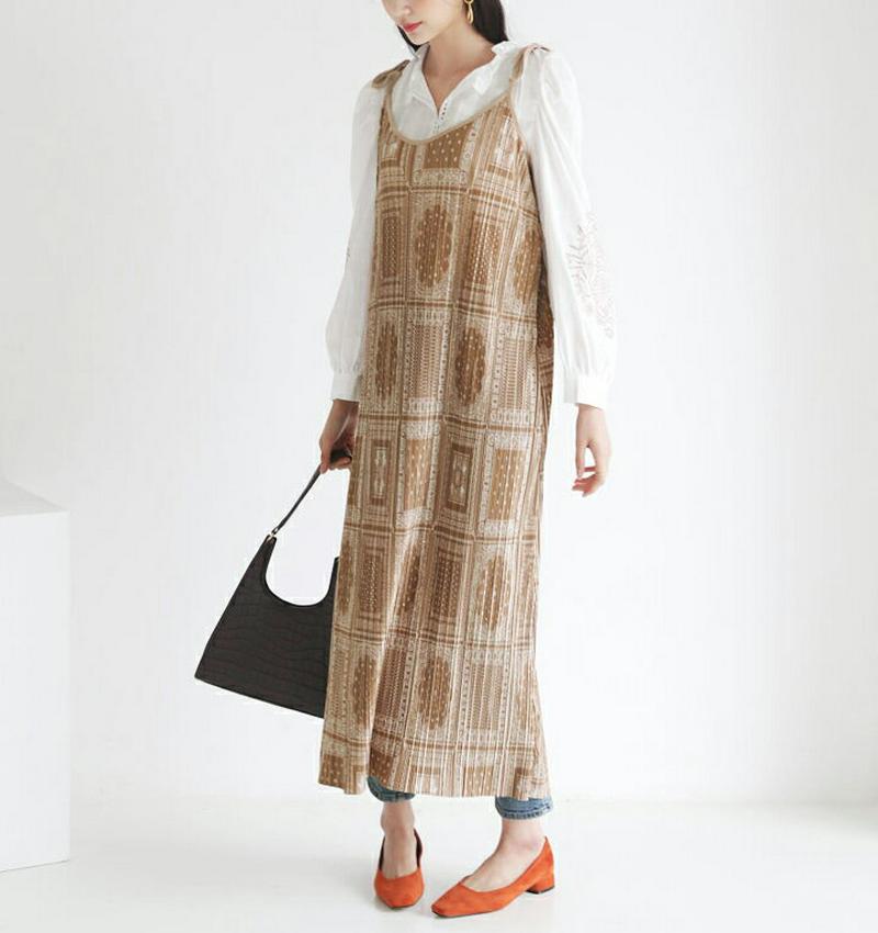 【新作10%OFF】ペイズリーノースリワンピース・全3色・t56732 レディース【ops】【韓国 ファッション ワンピース ロ