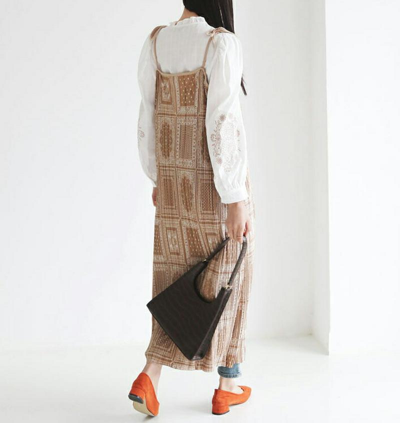 【新作10%OFF】ペイズリーノースリワンピース・全3色・t56732 レディース【ops】【韓国 ファッション ワンピース ロ