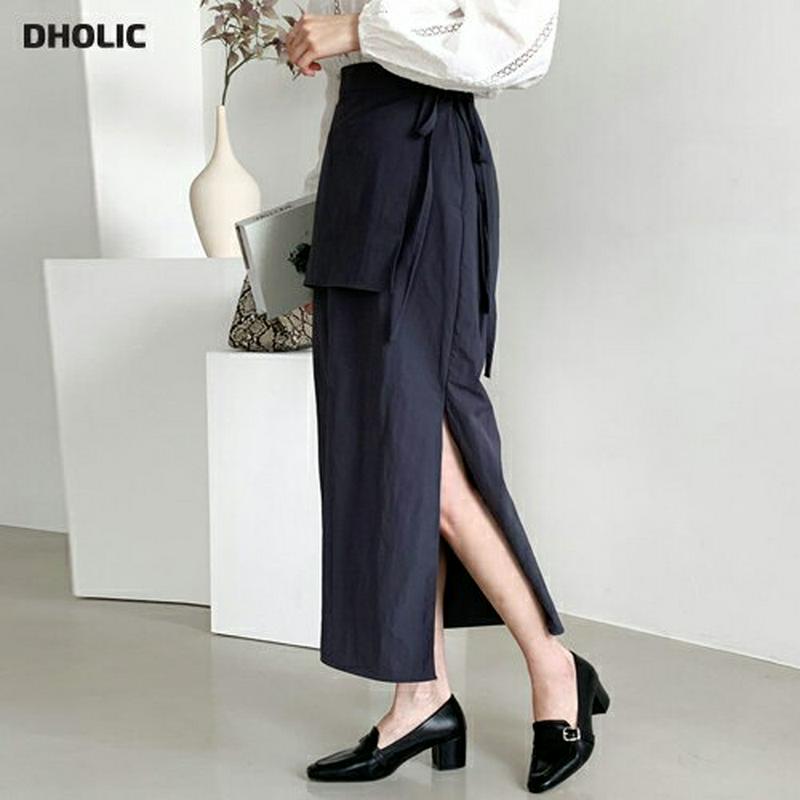 【全商品10%OFF】アンバランスリボンスカート・全3色・t60802 レディース【sk】【韓国 ファッション ボトムス スカー