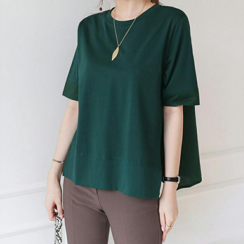 【全商品10%OFF】サイドスリットTシャツ・全3色・t63654 レディース【tops】【韓国 ファッション トップス Tシャ