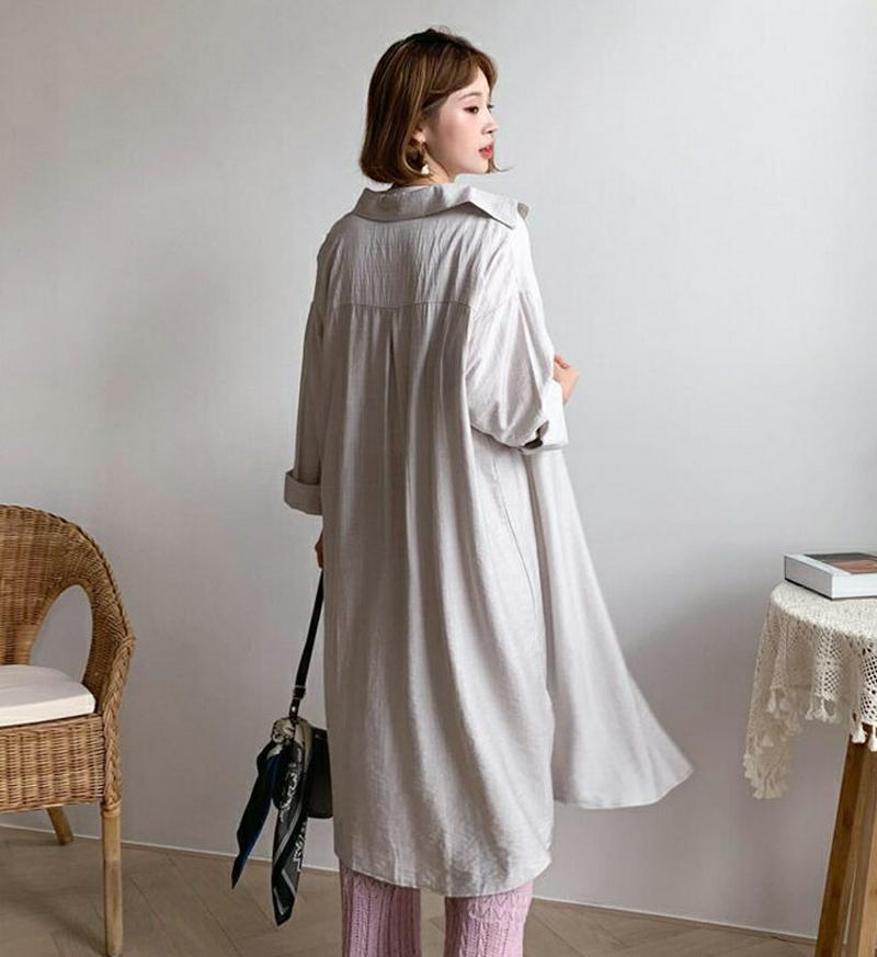 【全商品10%OFF】スリットシャツワンピース・全4色・t60799 レディース【ops】【韓国 ファッション ワンピース ロン