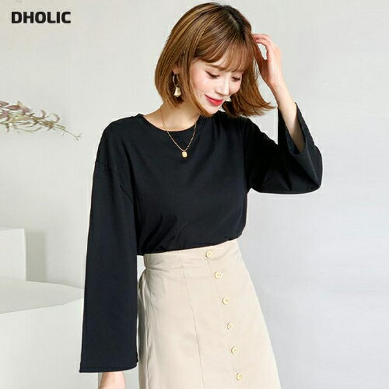 【全商品10%OFF】バックスリットTシャツ・全3色・t60784 レディース【tops】【韓国 ファッション トップス Tシャ