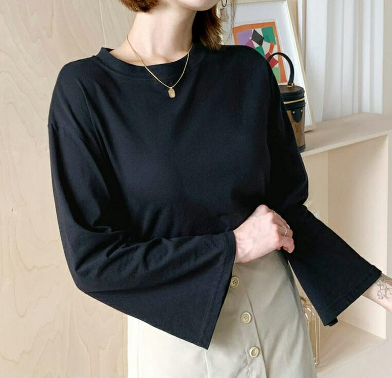 【全商品10%OFF】バックスリットTシャツ・全3色・t60784 レディース【tops】【韓国 ファッション トップス Tシャ