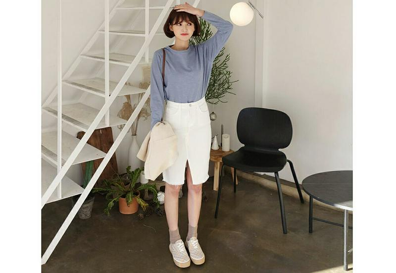 【スーパーセール特価】≪人気商品再入荷≫ルーズラウンドネックコットンTシャツ・全5色 b52565 レディース【tops】 トップス Tシャツ 長袖 コットン 綿 無地 ベーシック カジュアル ルーズ ラウンドネック ブルー 青 イエロー 黄色 マスタード ピンク プルオーバー 秋 春