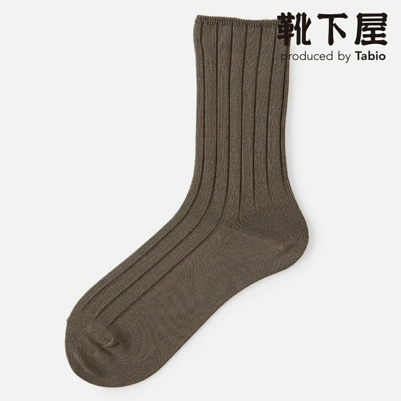 【全品送料無料★〜6/11 23:59迄】【あす楽】【Tabio】 COOL太リブソックス / 靴下屋 靴下 タビオ くつ下 クルー レディース 日本製