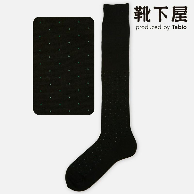 【あす楽】【Tabio MEN】 メンズ 綿 麻 ピンドット ロングホーズ / 靴下屋 靴下 タビオ くつ下 ハイソックス ビジネスソックス ビジネス ソックス 夏用 紳士 日本製 父の日 ギフト