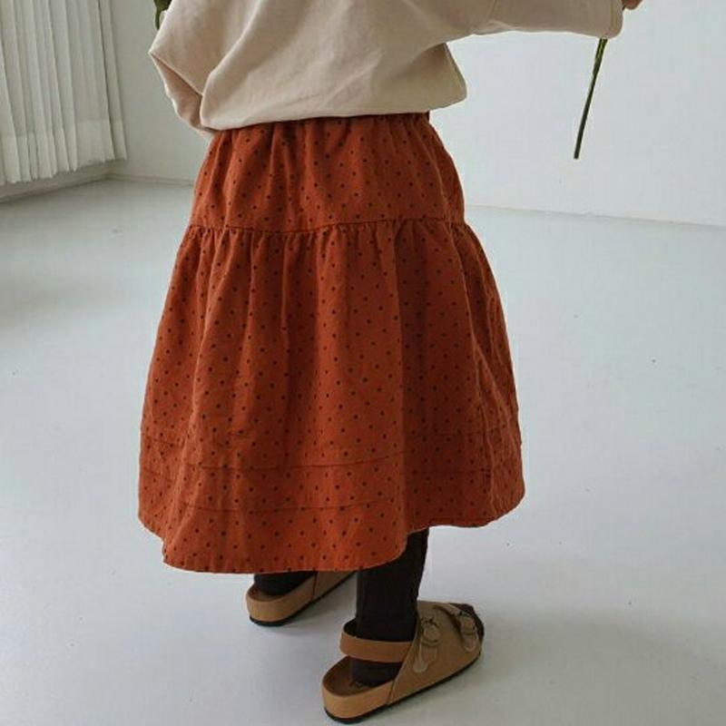 【新作10%OFF】ギャザーラインドットスカート・u05177 キッズ【3~8才】【sk】【スカート ミニスカート ショート丈 
