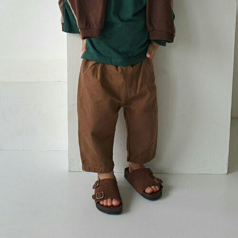 【新作10%OFF】9分丈コットンパンツ・u05172 キッズ【3~8才】【pt】【ボトムズ パンツ ズボン ロングパンツ 9分